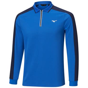 Mizuno Gents Showdown Long Sleeve Polo Shirt Surf The Web