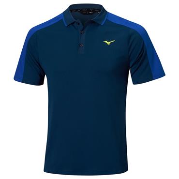 Mizuno Gents Showdoen Knitted Polo Shirt Estate Blue