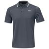 Mizuno Gents Rib Knitted Polo Shirt Lava Smoke
