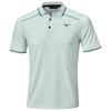 Mizuno Gents Rib Knitted Polo Shirt Pale Blue