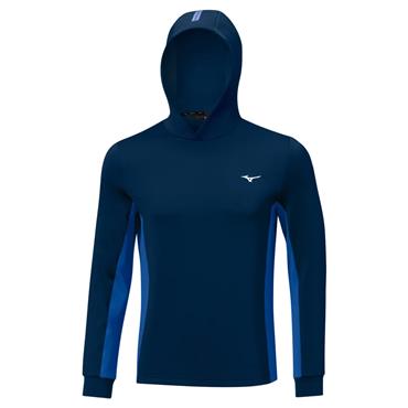 Mizuno Gents G-Style Long Sleeve Hoodie 2.0 Estate Blue
