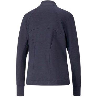 Puma Ladies Heather Full-Zip Cloudspun Jacket Navy Blazer Heather