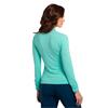 EPNY Ladies Long Sleeve Zip Mock with Shirring Polo Shirt Bay
