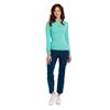 EPNY Ladies Long Sleeve Zip Mock with Shirring Polo Shirt Bay