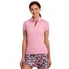 EPNY Ladies Cap Sleeve Tipped Collar Polo Shirt Rosay Multi