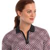EPNY Ladies Long Sleeve Stars Houndstooth Sunshirt White Multi