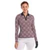 EPNY Ladies Long Sleeve Stars Houndstooth Sunshirt White Multi