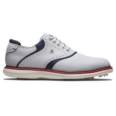 FootJoy Gents FJ Traditions Shoes White - Navy - Red