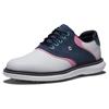 FootJoy Gents FJ Traditions Shoes White - Navy - Pink