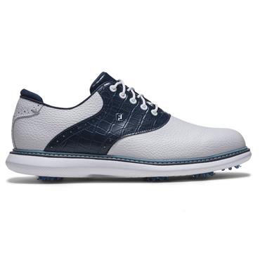 FootJoy Gents FJ Traditions Shoes White - Navy - Blue
