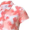Puma Ladies Cloudspun Floral Polo Peach Pink