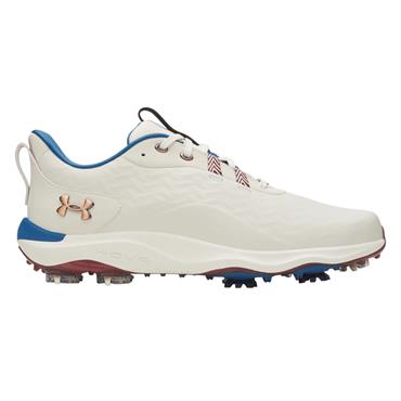 Under Armour Gents Drive Pro Clone LE Golf Shoes White - Ivory Dune - Metallic Ore (101)