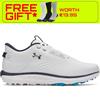 Under Armour Gents Drive Fade 2 Spikeless Shoes White - Titan Grey - Metallic Silver (100)
