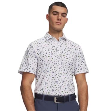 Under Armour Gents Drive Printed Polo White (103)