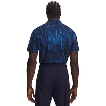 Under Armour Gents Drive Chill Printed Polo Aegean Blue - Midnight Navy (Blue 430)