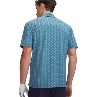 Under Armour Gents Drive Chill Printed Polo Shirt Boundless Blue - Midnight Navy (Blue466)