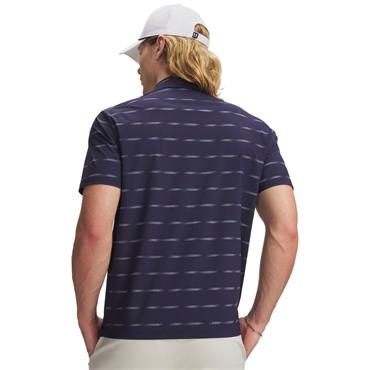 Under Armour Gents Drive Chill Printed Polo Shirt Midnight Navy - Blue Haze - White (Midnight410)