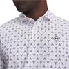 Under Armour Gents Drive Chill Printed Polo White - Midnight Navy (White 101)