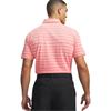 Under Armour Gents Drive Stripe Polo Shirt  Posh Pink - Midnight Navy (Pink603)