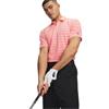 Under Armour Gents Drive Stripe Polo Shirt  Posh Pink - Midnight Navy (Pink603)