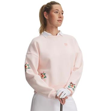 Under Armour Ladies Icon Golf Trip Crew Beta Tint - Posh Pink (658)