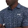 Under Armour Gents Matchplay Printed Polo Academy - Opal Blue - White (408)