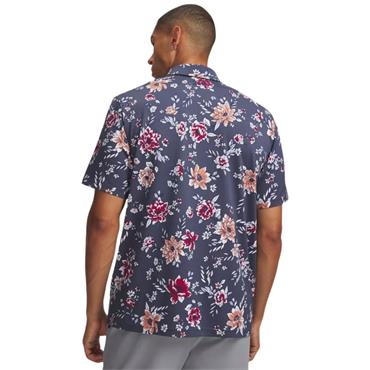Under Armour Gents Matchplay Printed Polo Downpour Grey - Academy (Grey 044)