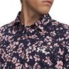 Under Armour Gents Matchplay Printed Polo Shirt Midnight Navy - Posh Pink (410)