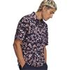 Under Armour Gents Matchplay Printed Polo Shirt Midnight Navy - Posh Pink (410)