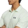 Under Armour Gents Matchplay Printed Polo White - Green Citrine (White 102)