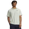 Under Armour Gents Matchplay Printed Polo White - Green Citrine (White 102)