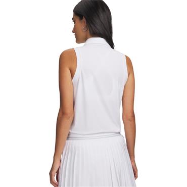 Under Armour Ladies Drive Sleeveless Polo Shirt White (100)