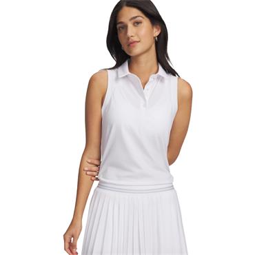 Under Armour Ladies Drive Sleeveless Polo Shirt White (100)