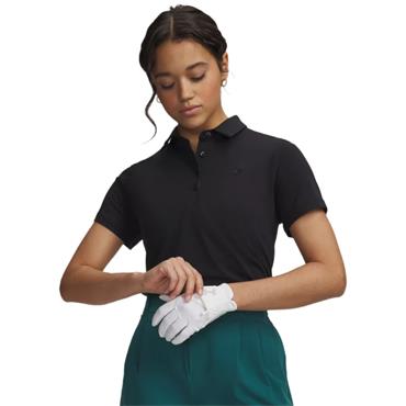 Under Armour Ladies Drive Short Sleeve Polo Shirt Black (001)