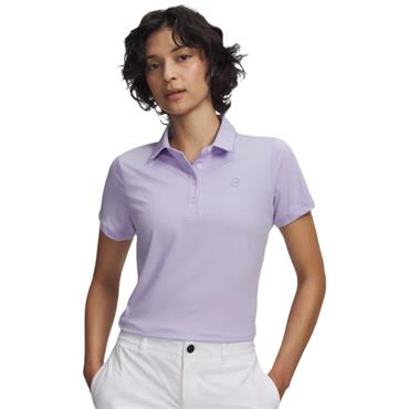 Under Armour Ladies Drive Short Sleeve Polo Shirt Purple Crest (Purple536)