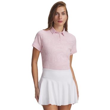 Under Armour Ladies Drive Printed Polo Shirt Pink (647)