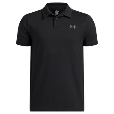 Under Armour Junior-Boys Matchplay Polo Shirt Varsity Black - Castlerock (001)