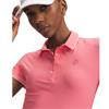 Under Armour Ladies Drive Chill Short Sleeve Polo Shirt  Bittersweet Pink - White(Pink600)