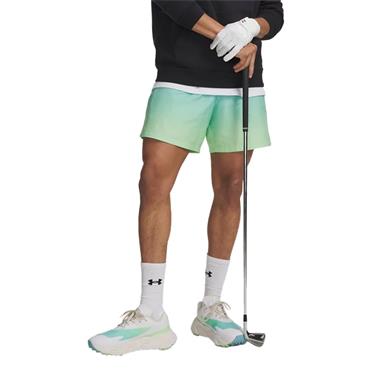 Under Armour Gents Golf Trip Volley Shorts Blue Haze - Lumos Lime - White (425)