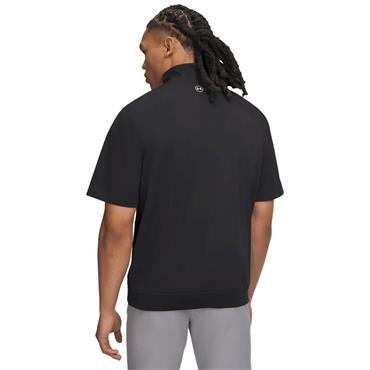 Under Armour Gents Drive Wind Short Sleeve 1/2 Zip Black - White (Black001)
