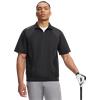 Under Armour Gents Drive Wind Short Sleeve 1/2 Zip Black - White (Black001)