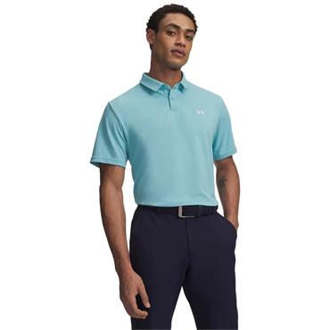 Under Armour Gents Tee To Green Pique Polo Shirt Blue Haze - White (425)