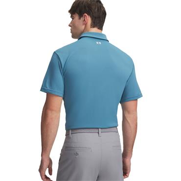 Under Armour Gents Tee To Green Pique Polo Shirt Boundless Blue - White (466)