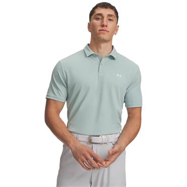 Under Armour Gents Tee To Green Pique Polo Shirt Enamel Blue - White (477)