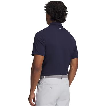 Under Armour Gents Tee To Green Pique Polo Shirt Midnight Navy - White (410)