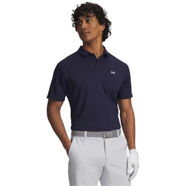 Under Armour Gents Tee To Green Pique Polo Shirt Midnight Navy - White (410)