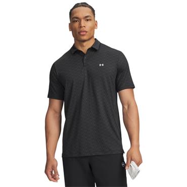 Under Armour Gents Tee To Green Printed Polo Black (002)