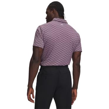 Under Armour Gents Tee To Green Printed Polo Shirt Mauve Pink - Purple - Echo White (698)
