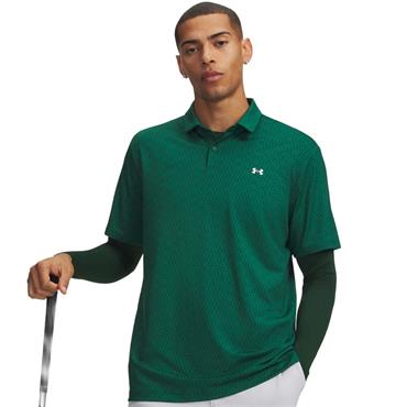 Under Armour Gents Tee To Green Printed Polo Shirt Campus Ivy (312)