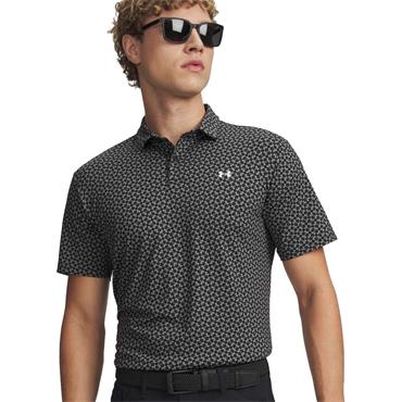 Under Armour Gents T2G Printed Polo Shirt Black (001)